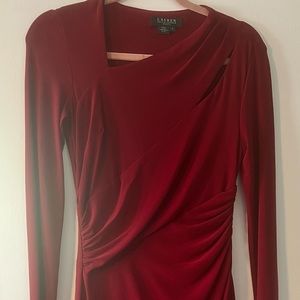Ralph Lauren Sexy Fitted Red Dress 4